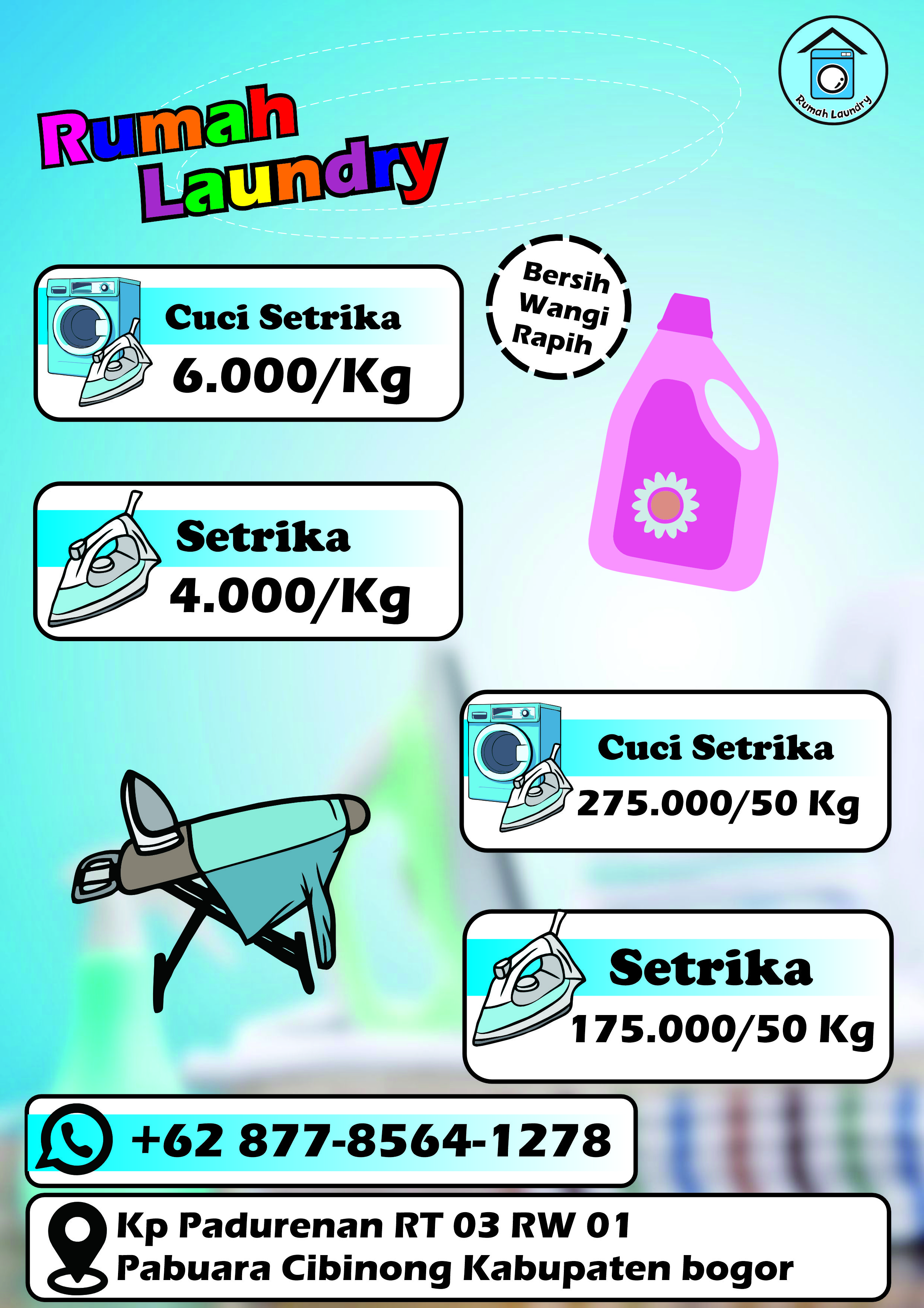 Proyek Desain Brosur Laundry